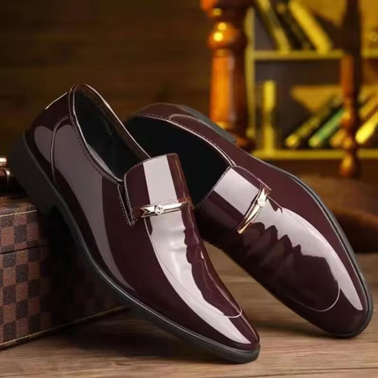 Business Casual Pointed Toe Men's Shoes Large Size Home Goods Leather Shoes Rubber Sole Unisex Adult Footwear Polyurethane
