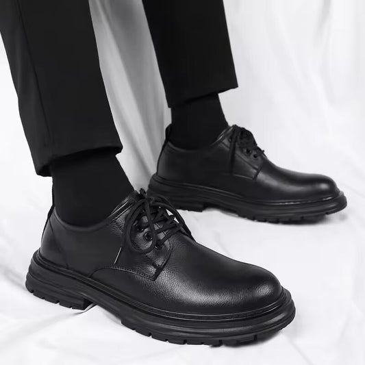Spring New Male Comfortable Oxfords Footwear Men Business Shoes New Arrival Men's Casual Shoes Lace-Up Men Leather Walking Shoes